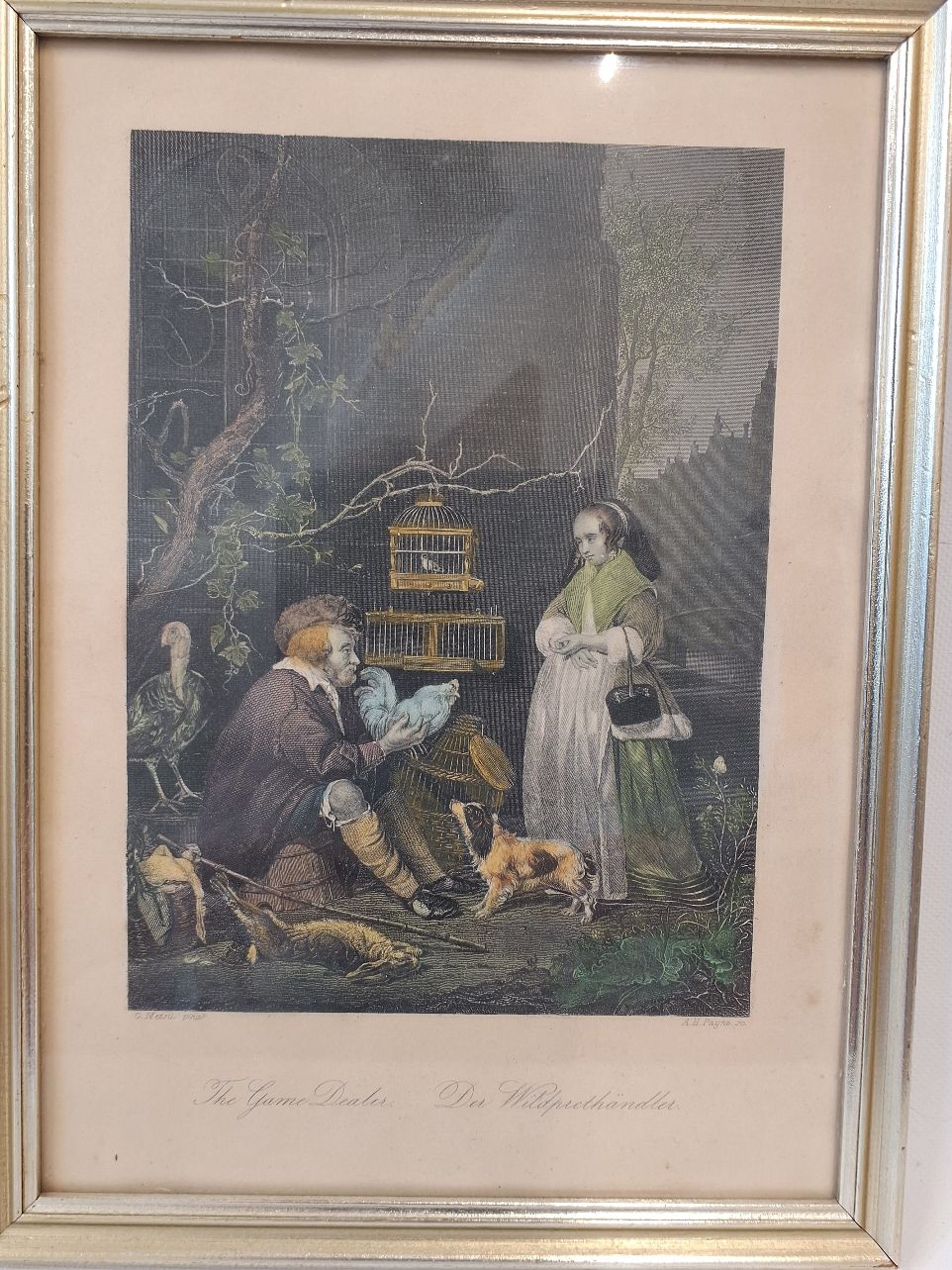 Ancienne litografi "Der Wildpieyheandler"
